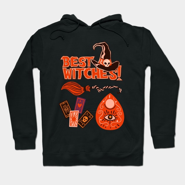 Best Witches Hoodie by Myartstor 